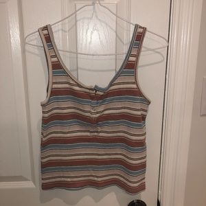 Striped button up tank!